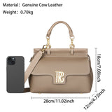 Royal Bagger Genuine Cow Leather Shoulder Crossbody Bag for Women, Large Capacity Top Handle Handbag Stylish Daily Purse 3248