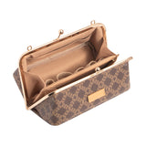 Royal Bagger Women's Chain Handbag, Kiss-Lock Clasp Box Bag & Wallet, Signature Coated Canvas & Vegetable-Tanned Leather 5271