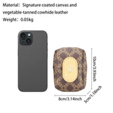 Royal Bagger RFID Mini Coin Purse for Women – Signature Coated Canvas & Vegetable-Tanned Cowhide Leather, Small Wallet Pouch for Keys, Earphones & Essentials 7603