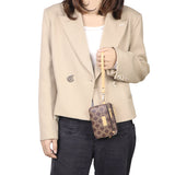 Royal Bagger Women's RFID Coin Purse – Signature Coated Canvas & Vegetable-Tanned Cowhide Leather, Multi-Zipper Clutch Wallet with Keychain & Wristlet 2903