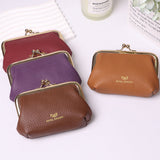 Royal Bagger Kiss Lock RFID Card Holder & Coin Purse for Women – Genuine Cow Leather Mini Wallet with Key Chain, Small Fashion Storage Bag 4243