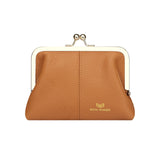 Royal Bagger RFID Blocking Coin Purse for Women, Fashion Kiss Lock Change Pouch, Genuine Leather Key & Card Holder 6120