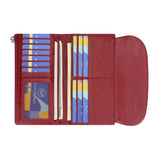 Royal Bagger RFID Blocking Women's Short Wallet Genuine Leather Multi-card Slots Card Holder Trifold Purse Magnetic Opening 2063