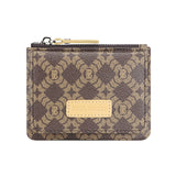 Royal Bagger Women's Coin Purse – Signature Coated Canvas & Vegetable-Tanned Cowhide Leather, RFID Blocking Small Wallet, Casual Zipper Pouch for Daily Use 4200