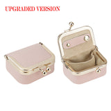 Royal Bagger Genuine Leather Mini Coin Purse, Solid Color Kiss Lock Change Pouch, Casual Style Small Storage Bag for Women 1894