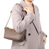 Royal Bagger Classic Quilted Chain Shoulder Bag for Women, Genuine Soft Cow Leather Underarm Purse, Fashion Handbag 3263