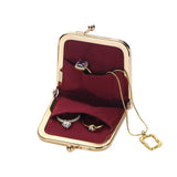 Royal Bagger Mini Ultra-Thin Jewelry Box & Kiss Lock Purse – Signature Coated Canvas, Women's Essential 8120