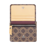 Royal Bagger Women's Coin Purse – Signature Coated Canvas & Vegetable-Tanned Cowhide Leather, RFID Blocking Small Wallet, Casual Zipper Pouch for Daily Use 4200