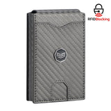 Royal Bagger Carbon Fiber Men's Wallet, Quick Card Access, RFID Blocking, 12 - Card Capacity with ID Window & Magnetic Closure 3246
