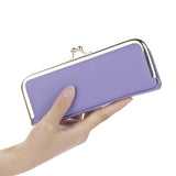 Royal Bagger Genuine Leather RFID Blocking Fashion Glasses Case, Pencil Bag with Kiss Lock, Organizer for Rings, Necklaces & Earrings for Women 4135