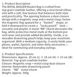 Royal Bagger Vintage Genuine Leather Basket Bag Stylish Versatile Handheld Bucket Bag for Women's Commuting 3260