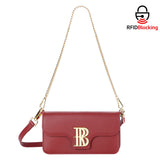 Royal Bagger Genuine Cow Leather Crossbody Bag for Women, Elegant Mini Shoulder Purse with Chain Strap & RFID Wallet 3244