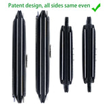 Royal Bagger RFID Blocking Compact Men's Card Case, Durable Black Leather, Secure Daily Storage for Cards and Cash 3247