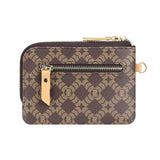 Royal Bagger Women's RFID Coin Purse – Signature Coated Canvas & Vegetable-Tanned Cowhide Leather, Multi-Zipper Clutch Wallet with Keychain & Wristlet 2903