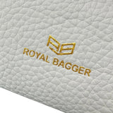 Royal Bagger RFID Blocking Genuine Leather Clutch Purse for Women, Elegant Evening Wallet with Kiss Lock, Phone Holder 2868