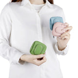 Royal Bagger Mini Lychee Pattern Coin Purse, Solid Color Buckle Key Earphone Storage Bag, Casual Change Pouch for Daily Use 1603