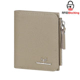 Royal Bagger RFID Blocking Genuine Leather Short Wallet for Women - Slim Bifold Coin Purse, Fashionable & Simple Design 3201