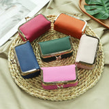 Royal Bagger Genuine Leather Jewelry Box, Mini Case for Rings, Necklaces & Earrings, Kiss Lock Coin Purse for Women 3203