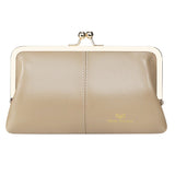 Royal Bagger RFID Genuine Leather Wallet for Women, Kiss Lock Clutch with Multi-Card Slots, Vintage Card Holder Purse 2468