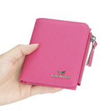 Royal Bagger RFID Blocking Genuine Leather Short Wallet for Women - Slim Bifold Coin Purse, Fashionable & Simple Design 3201