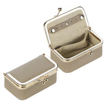 Royal Bagger Genuine Leather Jewelry Box, Mini Case for Rings, Necklaces & Earrings, Kiss Lock Coin Purse for Women 3203