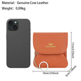 Royal Bagger Kiss Lock Coin Purse for Women RFID Simple Card Holder with Removable Keychain Genuine Leather Storage Bag 2622