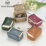 Big Size, Royal Bagger Genuine Leather Mini Jewelry Box, Ring & Necklace Storage, Retro Coin Purse with Kiss Lock for Women 4894
