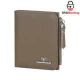 Royal Bagger RFID Blocking Genuine Leather Short Wallet for Women - Slim Bifold Coin Purse, Fashionable & Simple Design 3201