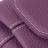 Royal Bagger Mini Lychee Pattern Coin Purse, Solid Color Buckle Key Earphone Storage Bag, Casual Change Pouch for Daily Use 1603