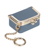 Royal Bagger Genuine Leather Mini Kiss Lock Coin & Jewelry Box, Removable Keychain, Storage for Rings, Earrings, Necklaces 2894