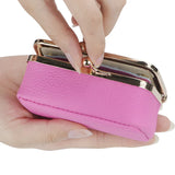 Royal Bagger Genuine Leather Jewelry Box, Mini Case for Rings, Necklaces & Earrings, Kiss Lock Coin Purse for Women 3203