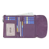 Royal Bagger RFID Blocking Women's Short Wallet Genuine Leather Multi-card Slots Card Holder Trifold Purse Magnetic Opening 2063