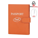 Royal Bagger RFID Genuine Leather Passport Wallet for Women, Casual Travel Wallets and Card Holder with SIM Card Pin Tool 3220