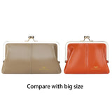 Royal Bagger Fashionable Genuine Leather RFID Blocking Women's Wallet with Kiss Lock, Card Slots and Zipper Coin Pocket 4120