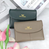 Royal Bagger RFID Blocking Women's Short Wallet Genuine Leather Multi-card Slots Card Holder Trifold Purse Magnetic Opening 2063