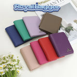 Royal Bagger RFID Blocking Genuine Leather Short Wallet for Women - Slim Bifold Coin Purse, Fashionable & Simple Design 3201