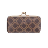 Royal Bagger Mini Jewelry Box – RFID Coated Canvas & Leather Organizer for Rings, Necklaces & Earrings, Women's Kiss Lock Purse 5125