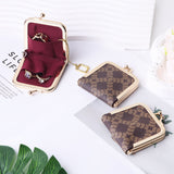 Royal Bagger Mini Ultra-Thin Jewelry Box & Kiss Lock Purse – Signature Coated Canvas, Women's Essential 8120