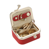 Royal Bagger Genuine Leather Mini Coin Purse, Solid Color Kiss Lock Change Pouch, Casual Style Small Storage Bag for Women 1894