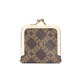 Royal Bagger Mini Ultra-Thin Jewelry Box & Kiss Lock Purse – Signature Coated Canvas, Women's Essential 8120