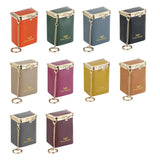 Royal Bagger Mini Chain Cosmetics Case for Women, Genuine Cow Leather Retro Kiss Lock Purse, Small Lipstick Makeup Bag with Mirror 3241