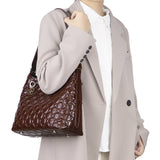 Royal Bagger Genuine Leather Quilted Crossbody Bag for Women, Soft-Textured Underarm Purse, Versatile Shoulder & Crossbody for Commuting 3267