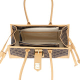 Royal Bagger Women's Shoulder Bag, Coated Canvas & Vegetable-Tanned Cowhide Leather, Retro Large Capacity Underarm Tote 5265