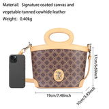 Royal Bagger Elegant Handbag for Women – Stylish Shoulder & Crossbody Bag, Coated Canvas & Vegetable-Tanned Leather Tote 5280