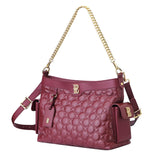 Royal Bagger Genuine Cow Leather Quilted Crossbody Bag, Large Capacity Tote Handbag, Chain Shoulder Purse for Women 3270