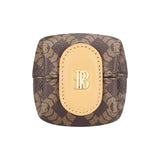 Royal Bagger Mini Women's Coin Purse – Signature Coated Canvas & Vegetable-Tanned Cowhide Leather, Casual Change Pouch for Daily Use 6603