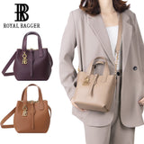 Royal Bagger Women Genuine Cow Leather Bucket Bag Elegant Crossbody Shoulder Purse Basket Handbag 3262