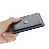Royal Bagger RFID Blocking Compact Men's Card Case, Durable Black Leather, Secure Daily Storage for Cards and Cash 3247