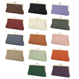 Royal Bagger RFID Kiss Lock Wallet, Genuine Leather Clutch Purse for Women with Solid Color Lining & Multi-Card Slots 3468