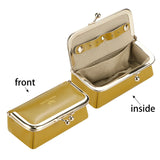 Royal Bagger Genuine Leather Jewelry Box, Mini Organizer for Rings, Necklaces & Earrings, Women's Kiss Lock Coin Purse 3125